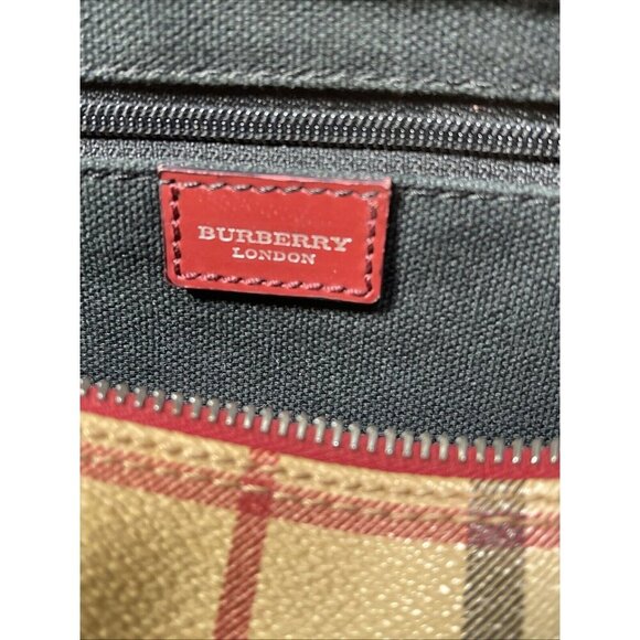 Burberry Barrel Handbag Haymarket Horse Nova Check Red - Picture 14 of 16